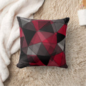 抽象芸術ブラック、レッド、グレーの幾何学的。 クッション (ブランケット)