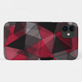抽象芸術ブラック、レッド、グレーの幾何学的。 Case-Mate iPhoneケース (裏面(横))