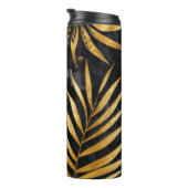 抽象芸術ブラック&金ゴールド植物学 タンブラー (回転右)