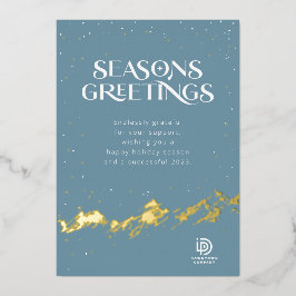 抽象芸術ブラッシュストロークマウンテンカンパニーホリデーカード 箔シーズンカード