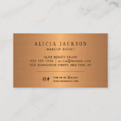 抽象芸術ブラッシュストローク銅金ゴールド モノグラムの 名刺 (裏面)