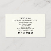 抽象芸術ブルゴーニュピンク絵を描金ゴールド 名刺 (裏面)