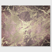 抽象芸術ブルゴーニュ絵を描ーゴールドのメタリックストローク ラッピングペーパー (フラット)