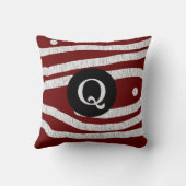 抽象芸術ブルゴーニュ・モノグラム クッション (裏面)