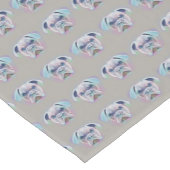 抽象芸術ブルドッグポートレートカラフル絵画ズ ショートテーブルランナー (コーナー)