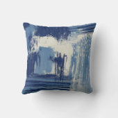 抽象芸術ブルーとアイボリー クッション (裏面)