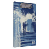 抽象芸術ブルーとアイボリー クリップボード (右)