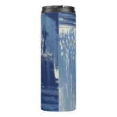 抽象芸術ブルーとアイボリー タンブラー (裏面)