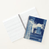 抽象芸術ブルーとアイボリー ノートブック (内部)