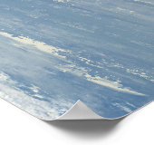 抽象芸術ブルーとアイボリー ポスター (角)