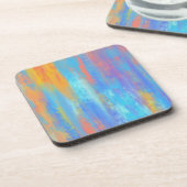 抽象芸術ブルーとオレンジ コースター (左側)