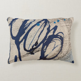 抽象芸術ブルーとグレー000 アクセントクッション