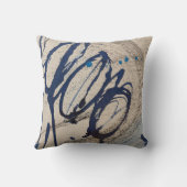 抽象芸術ブルーとグレー000 クッション (裏面)