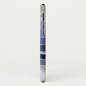 抽象芸術ブルーとシルバーパーソナライズされた Case-Mate iPhoneケース (裏面/左)