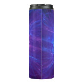 抽象芸術ブルーとピンクのフラク渦巻形のタル タンブラー (裏面)