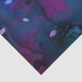 抽象芸術ブルーとピンクの渦巻き旋回と葉デコページ 薄葉紙 (詳細)