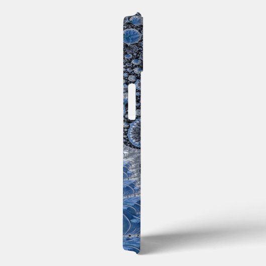 抽象芸術ブルーとブラックの複雑なフラクタル Case-Mate iPhoneケース (裏面 / 右)