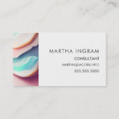 抽象芸術ブルーと赤面パステル背景 名刺 (裏面)