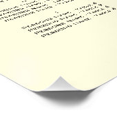 抽象芸術ブルーと金ゴールドの水色のシーティングチャート ポスター (コーナー)