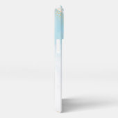抽象芸術ブルーと金ゴールド大理石 iPhoneケース (右側面)