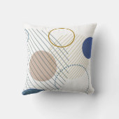 抽象芸術ブルーと金ゴールド装飾用クッション クッション (裏面)