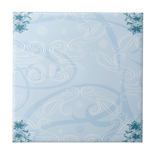 抽象芸術ブルーのテクスチャタイル タイル (正面)