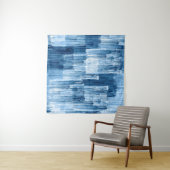 抽象芸術ブルーの筆絵画跡 タペストリー (インサイチュ(横))
