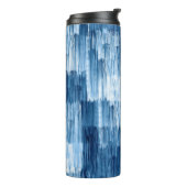 抽象芸術ブルーの筆絵画跡 タンブラー (回転左)