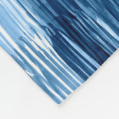 抽象芸術ブルーの筆絵画跡 フリースブランケット (角)