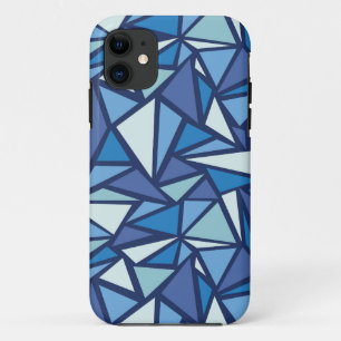 抽象芸術ブルーアイスクリスタル iPhone 11 ケース