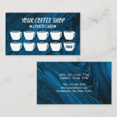 抽象芸術ブルーアガテコーヒーカップコーヒーロイヤリティ ロイヤリティカード (正面/裏面)