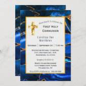 抽象芸術ブルーアゲート水彩画会 招待状 (正面/裏面)