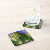 抽象芸術ブルーアジサイフローラコルクコースターセット コースター (右側)