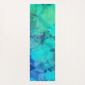 抽象芸術ブルーアルコールインクアートパーソナライズされた ヨガマット (裏面)