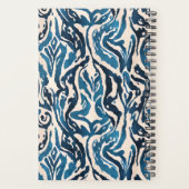 抽象芸術ブルーイカット水彩模様プランナー プランナー手帳 (裏面)