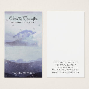 抽象芸術ブルーイヤリングジュエリー表示カード