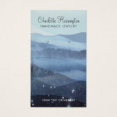 抽象芸術ブルーイヤリングジュエリー表示カード (正面)