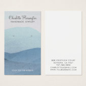 抽象芸術ブルーイヤリングジュエリー表示カード (正面&裏面)