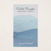 抽象芸術ブルーイヤリングジュエリー表示カード (正面)