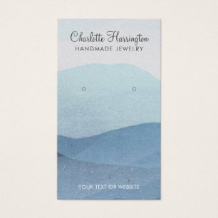 抽象芸術ブルーイヤリングジュエリー表示カード