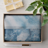 抽象芸術ブルーウェーブまたはクリームデコパージュの雲 薄葉紙 (ギフト)