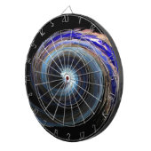 抽象芸術ブルーウェーブデザイン ダーツボード (正面右)