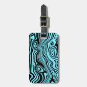 抽象芸術ブルーウェーブラゲッジタグ色を選択 ラゲッジタグ (正面縦)