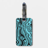 抽象芸術ブルーウェーブラゲッジタグ色を選択 ラゲッジタグ (裏面縦)