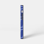 抽象芸術ブルーウェーブ iPhoneケース (左側面)