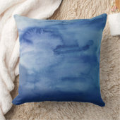 抽象芸術ブルーウォーターのテクスチャビーチ クッション (ブランケット)