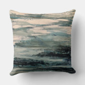 抽象芸術ブルーウォーターのテクスチャ海 クッション (裏面)