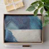 抽象芸術ブルーウォーターの色クリームデコページ 薄葉紙 (ギフト)