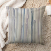 抽象芸術ブルーウォーターストライプビーチ装飾用クッション クッション (ブランケット)