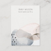 抽象芸術ブルーウォーター色の空白のジュエリー表示 名刺 (正面)